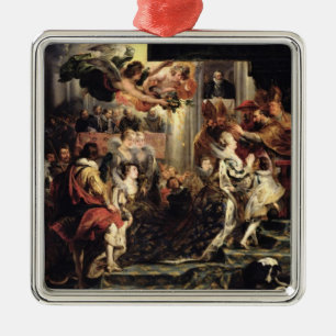 The Coronation of Marie de Medici  at St. Metal Ornament