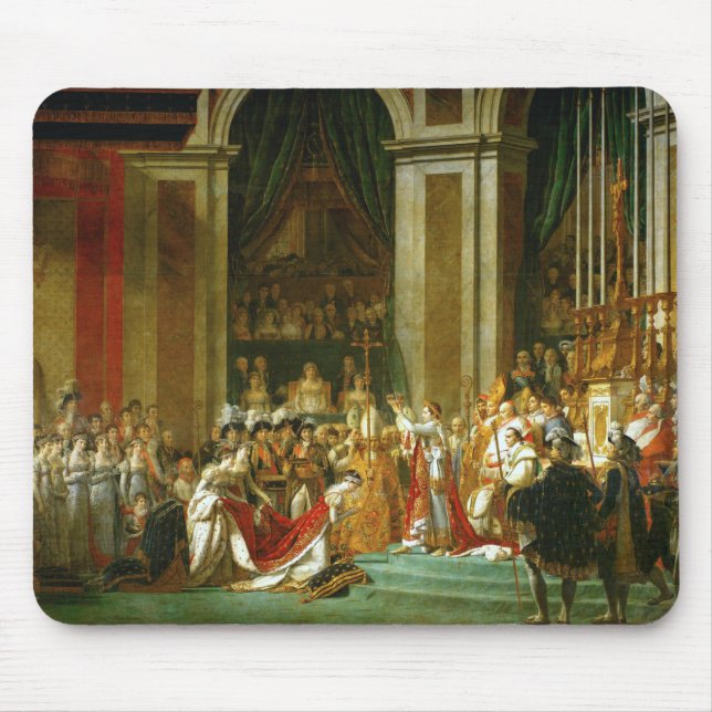 The Coronation of Napoleon, Jacques-Louis David Mouse Pad (Front)