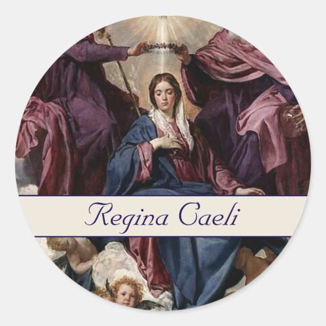 The Coronation of Our Lady Classic Round Sticker (Front)
