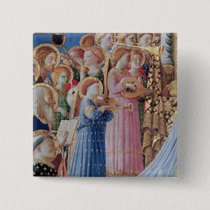 The Coronation of the virgin 2 Inch Square Button