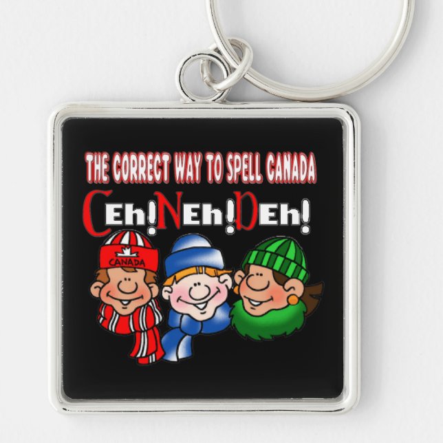 The Correct Way To Spell Canada Humour Key Chain (Front)