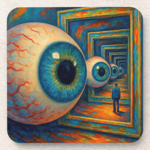 “The Corridor of Seeing” - A Surreal Portrait Coaster