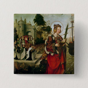 The Cortege of the Relics of St. Auta 2 Inch Square Button