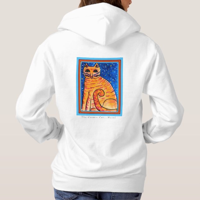 The Cosmic Cod Logo with The Cosmic Cat! Hoodie (Back)