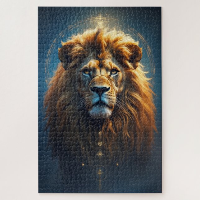 The Cosmic Lion – Guardian of Inner Power Puzzle (Vertical)