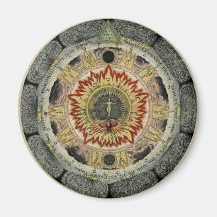 The Cosmic Rose Mandala Magnet