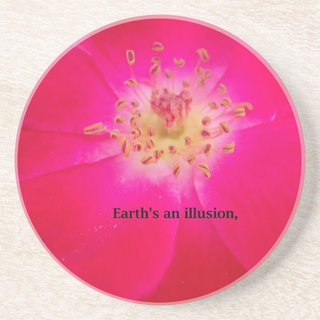 The Cosmic Rose: Nature's Deception Design Coaster (Front)