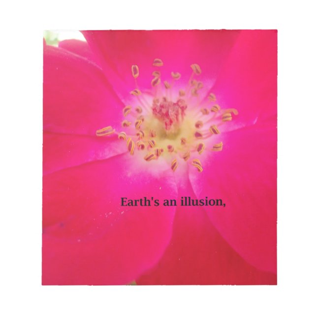 The Cosmic Rose: Nature's Deception Design Notepad (Front)