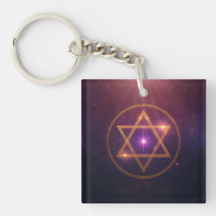 The Cosmic Star of Enlightened Balance Keychain