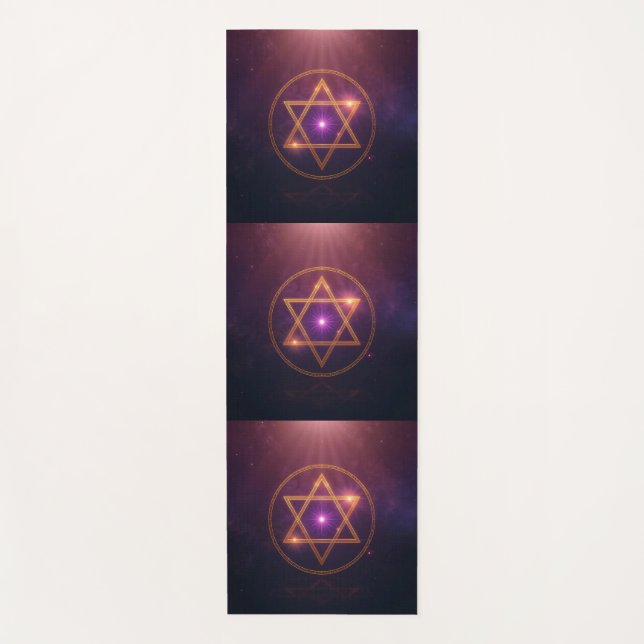 The Cosmic Star of Enlightened Balance Yoga Mat (Front)