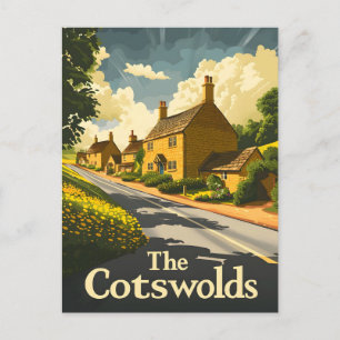 The Cotswolds England Vintage Postcard