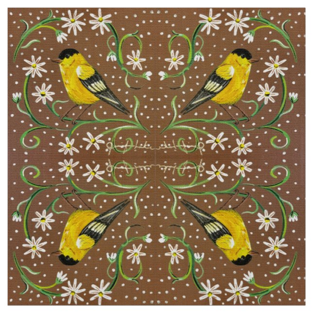 The Cottage Goldfinch Fabric (Swatch)