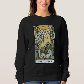 The Cottagecore Frog Toad Tarrot Card Fortunetelle Sweatshirt
