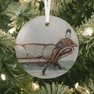 The Couch ... Glass Ornament