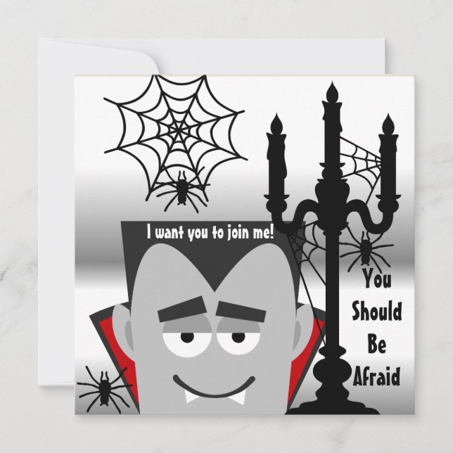 The Count Custom Halloween Invitation (Front)