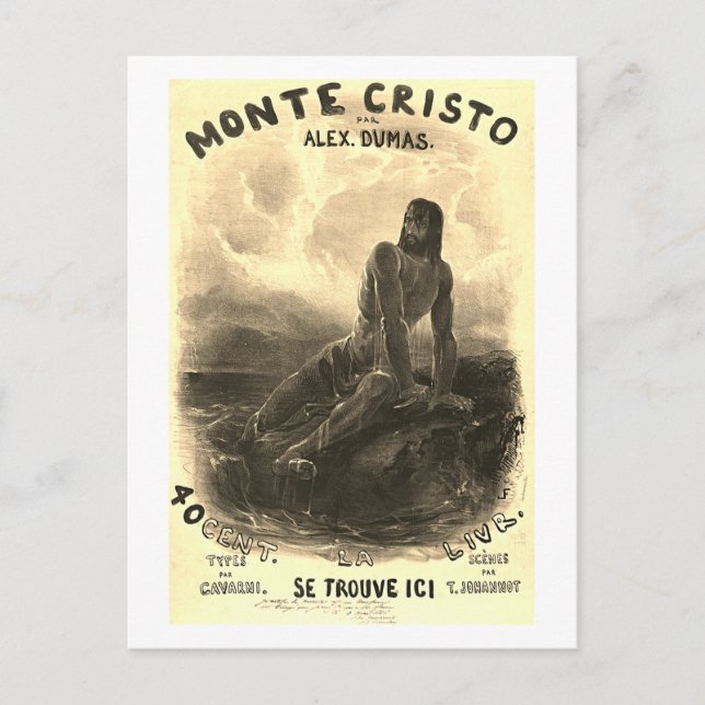 The Count of Monte Cristo - vintage  Postcard (Front)