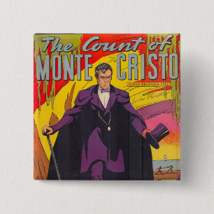 The Count of Monty Cristo Comic 2 Inch Square Button