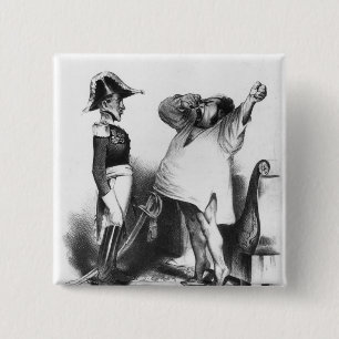 The Count Villaflor telling Pedro Emperor Brazil 2 Inch Square Button