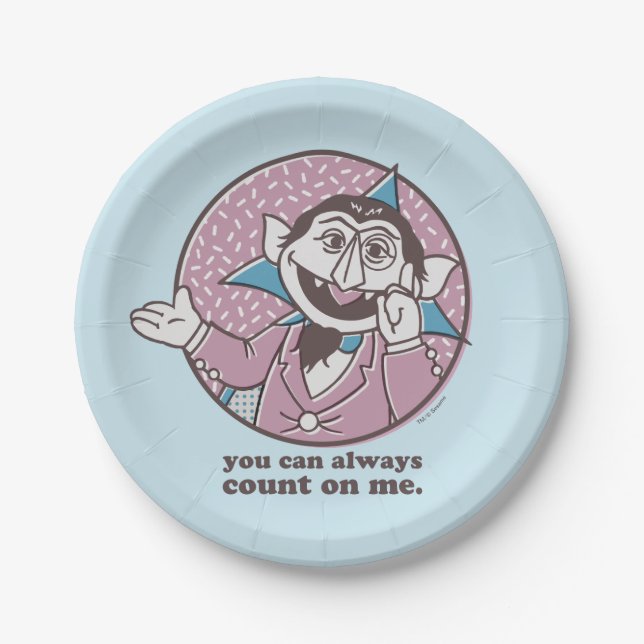The Count | You Can Always Count On Me Paper Plate (Front)