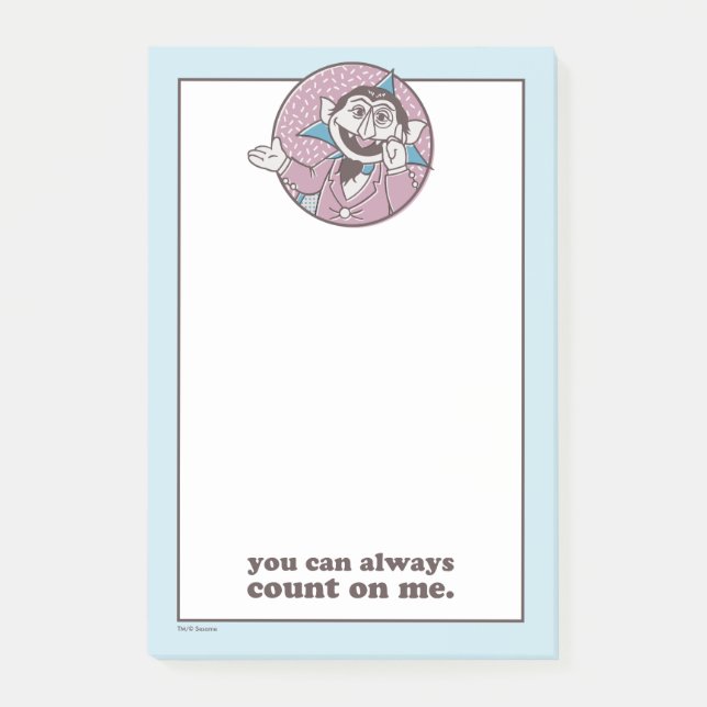 The Count | You Can Always Count On Me Post-it Notes (Front)