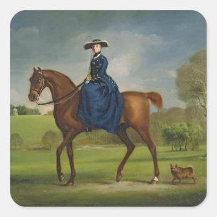 The Countess of Coningsby in the Costume of the Ch Square Sticker
