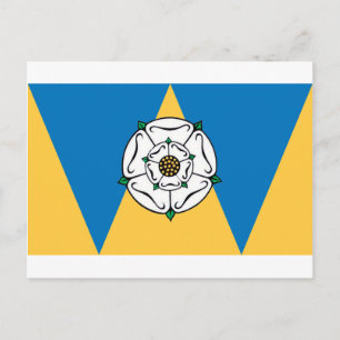 The County Flag of West Yorkshire Postcard