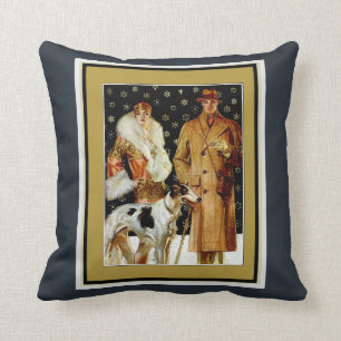 The couple who makes a "statement" in dark blue throw pillow