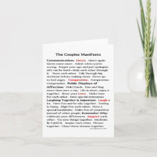 The Couples Manifesto Note Cards