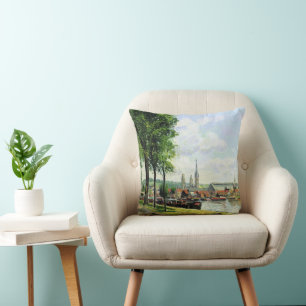 The Cours la Riene, Notre Dame Throw Pillow