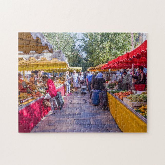 The Cours Lafayette Market, Place Louis Blanc Jigsaw Puzzle (Horizontal)