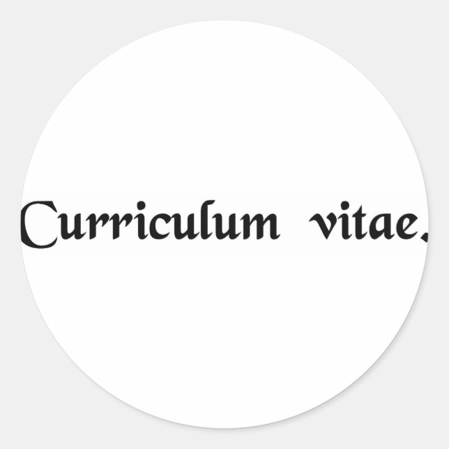 The course of one's life classic round sticker (Front)