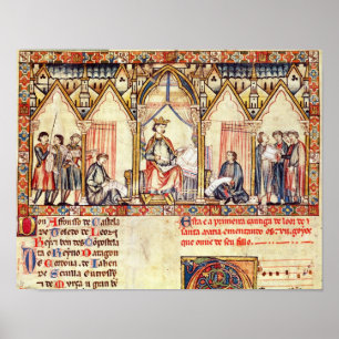 The court of Alfonso X 'the Wise' Poster