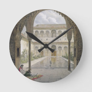 The Court of the Alberca in the Alhambra, Granada, Round Clock