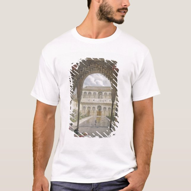 The Court of the Alberca in the Alhambra, Granada, T-Shirt (Front)