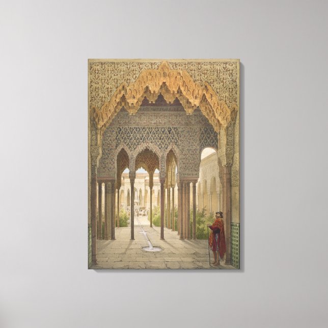 The Court of the Lions, the Alhambra, Granada, 185 Canvas Print (Front)