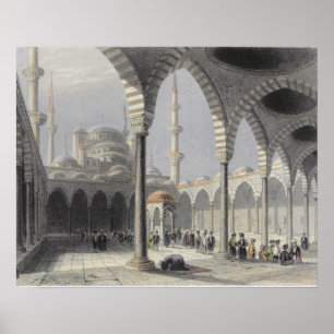 The Court of the Mosque of Sultan Achmet, Istanbul Poster
