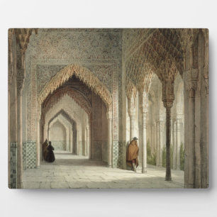 The Court Room of the Alhambra, Granada, 1853 (lit Plaque