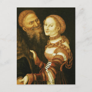 The Courtesan and the Old Man, c.1530 Postcard