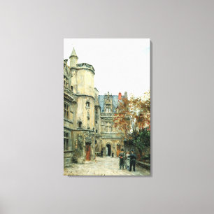 The Courtyard of the Museum of Cluny, c.1878-80 Canvas Print