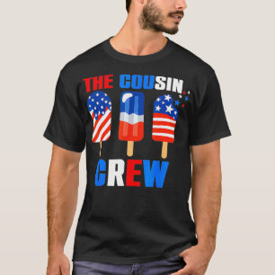 The Cousin Crew 4th Of July Us Flag Popsicle T-Shirt