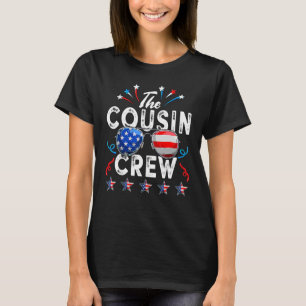 The Cousin Crew Flag American Fireworks 4th Of Jul T-Shirt