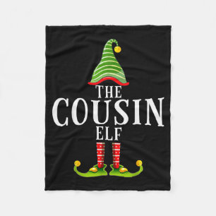 The Cousin Elf Funny Matching Pajama Xmas  Fleece Blanket