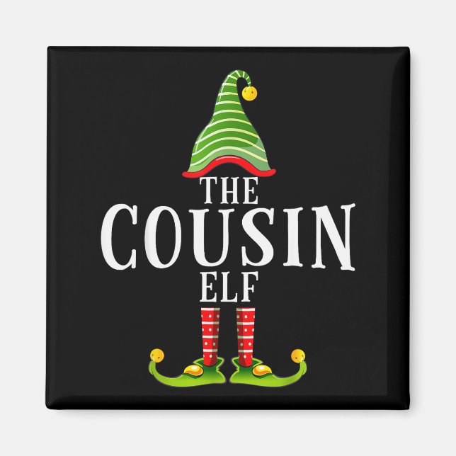 The Cousin Elf Funny Matching Pajama Xmas  Magnet (Front)