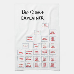 The Cousin Explainer Kitchen Tea Towel