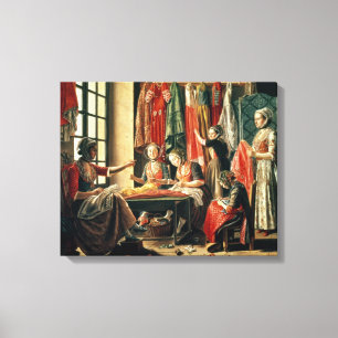 The Couturier's workshop, Arles, 1760 Canvas Print