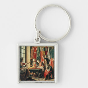 The Couturier's workshop, Arles, 1760 Keychain