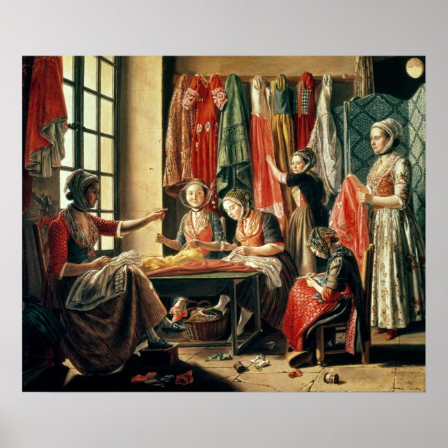 The Couturier's workshop, Arles, 1760 Poster (Front)