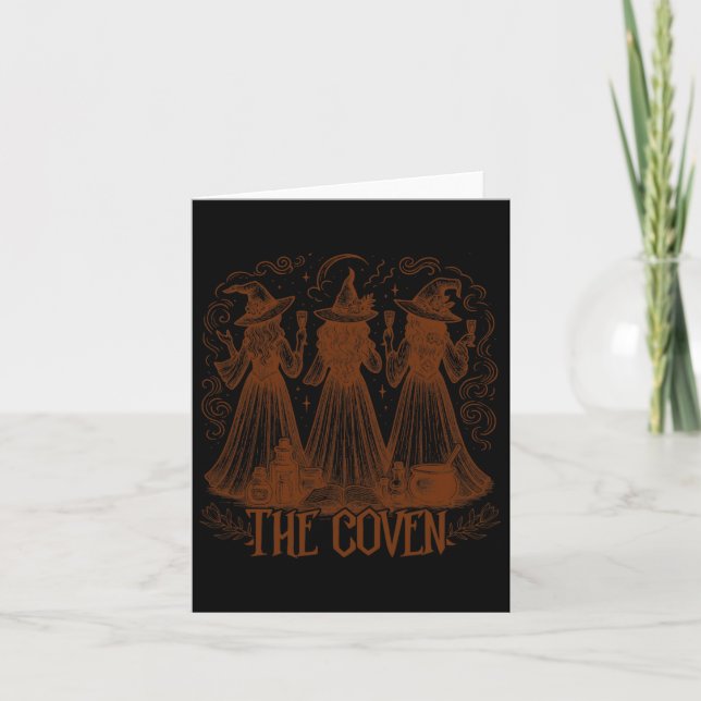 The Coven Bridesmaid Witch Halloween Chelorette Ma Card (Front)