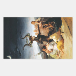 The Coven Francisco José de Goya masterpiece paint Sticker