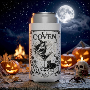 The Coven Witchy Gothic Bachelorette Party Name Seltzer Can Cooler